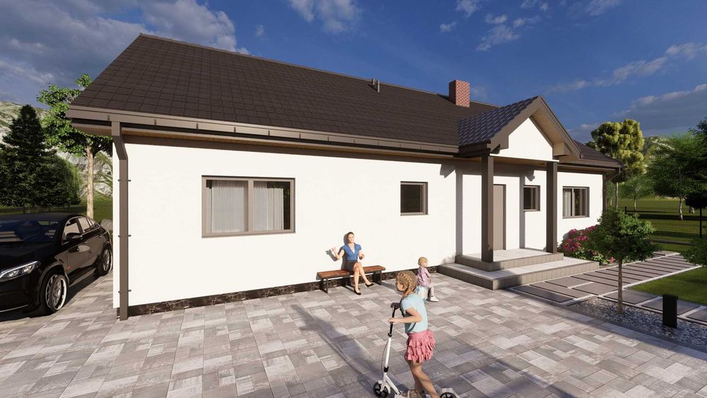 DOM Kamilek Turbo 126m2 dom parterowy duży