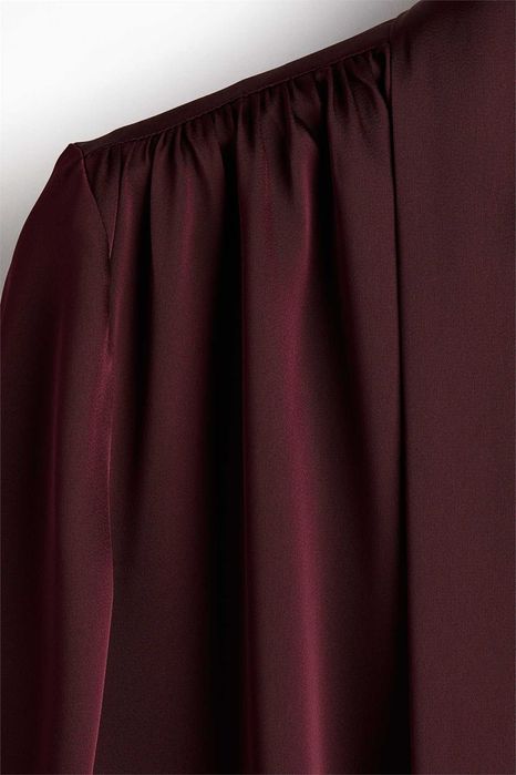 Bluzka M nowa kolekcja koszula z wiązaniem burgund PROMOCJA