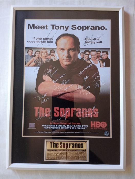 Moldura Série The Sopranos com Autógrafos (A4)