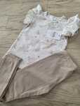Nowa bluzka makba łabędzie 116 Plus bezowe legginsy venley kids