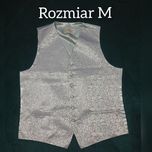 Kamizelka garniturowa męska srebrna rozmiar M