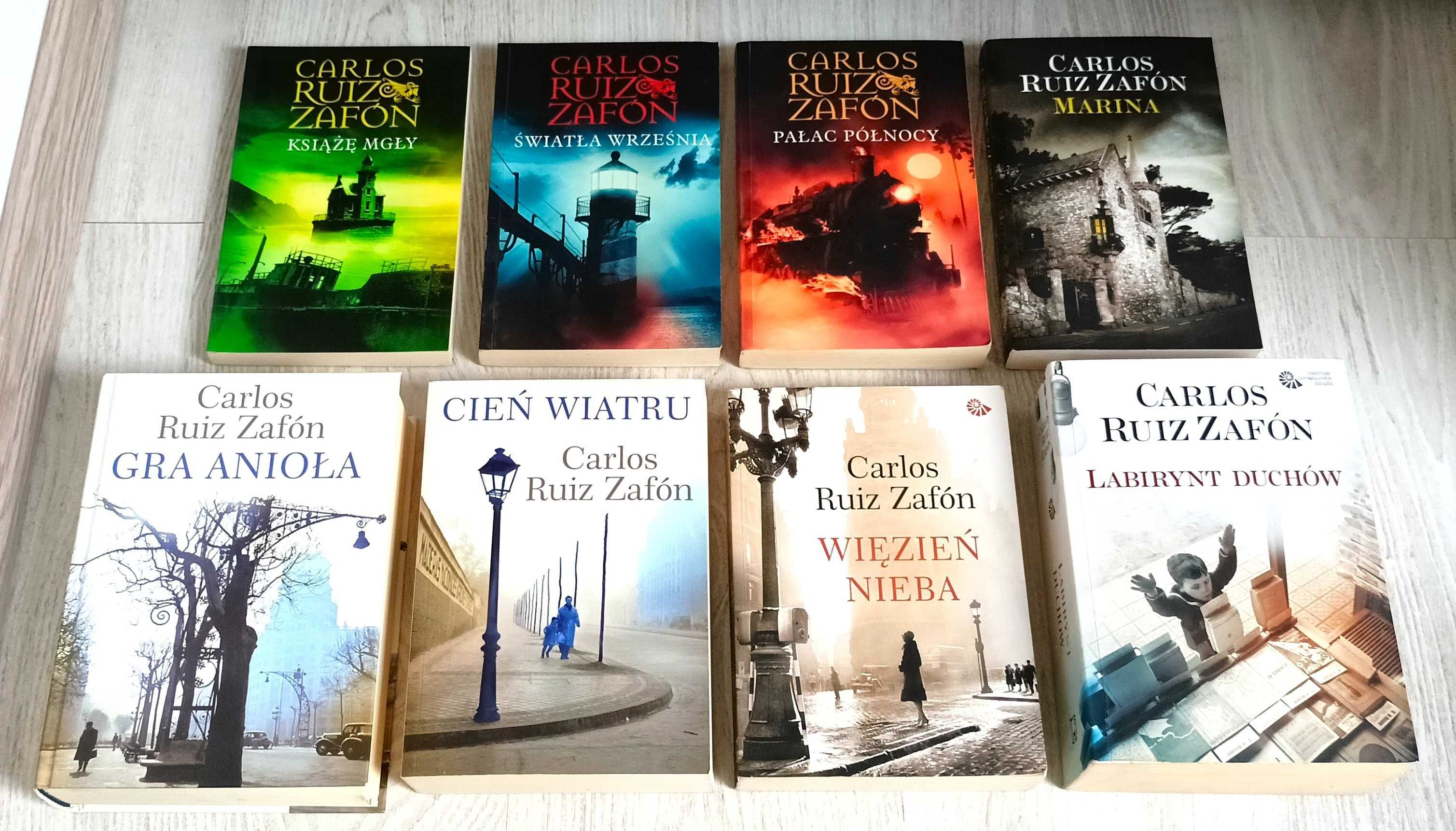 8x Zafon Więzień nieba Cień wiatru Labirynt duchów Gra anioła Pałac