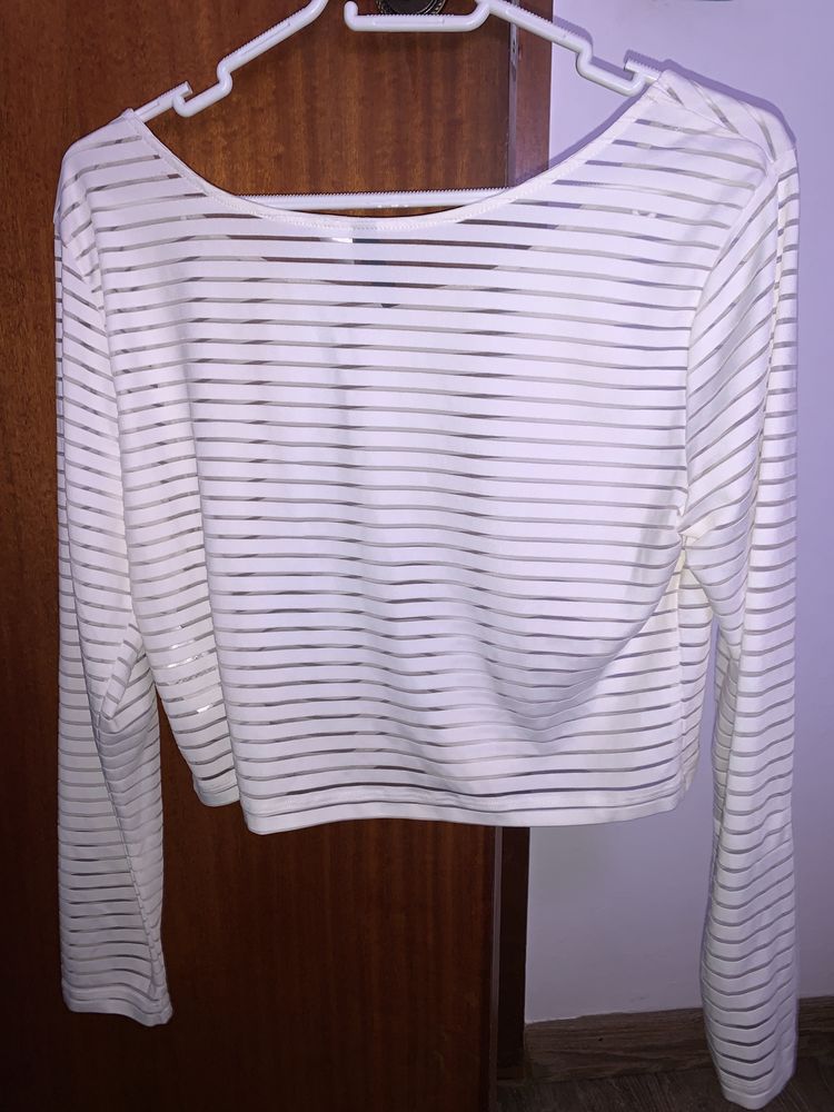 Camisola branca com riscas H&M