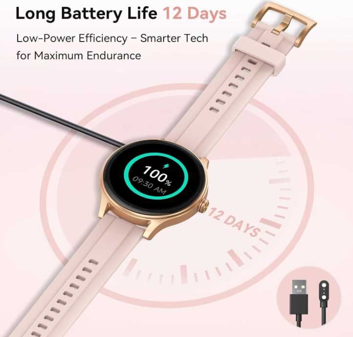 Smartwatch Damski Fitpolo (2 paski w zestawie) – 1,27" Monitor zdrowia