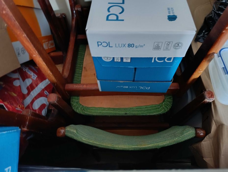 krzesło krzesła czasy prl 6 sztuk cena za komplet