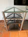 Mesa Hi Fi Soundstyle prateada 4 prateleiras