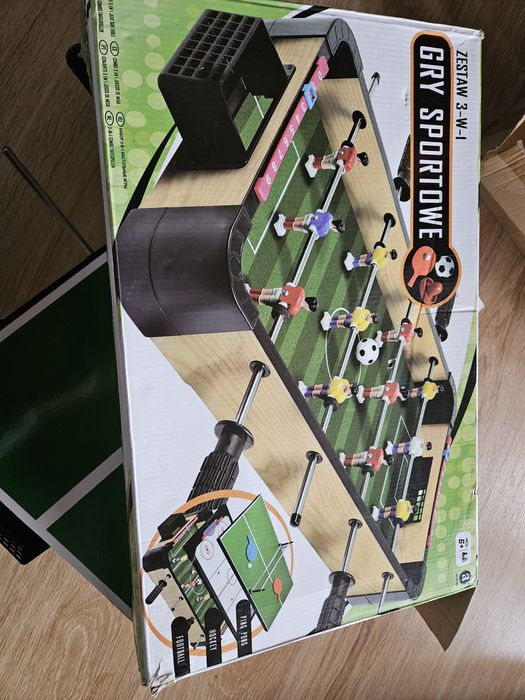 Piłkarzyki, cymbergaj, ping-pong - zestaw gier 3w1