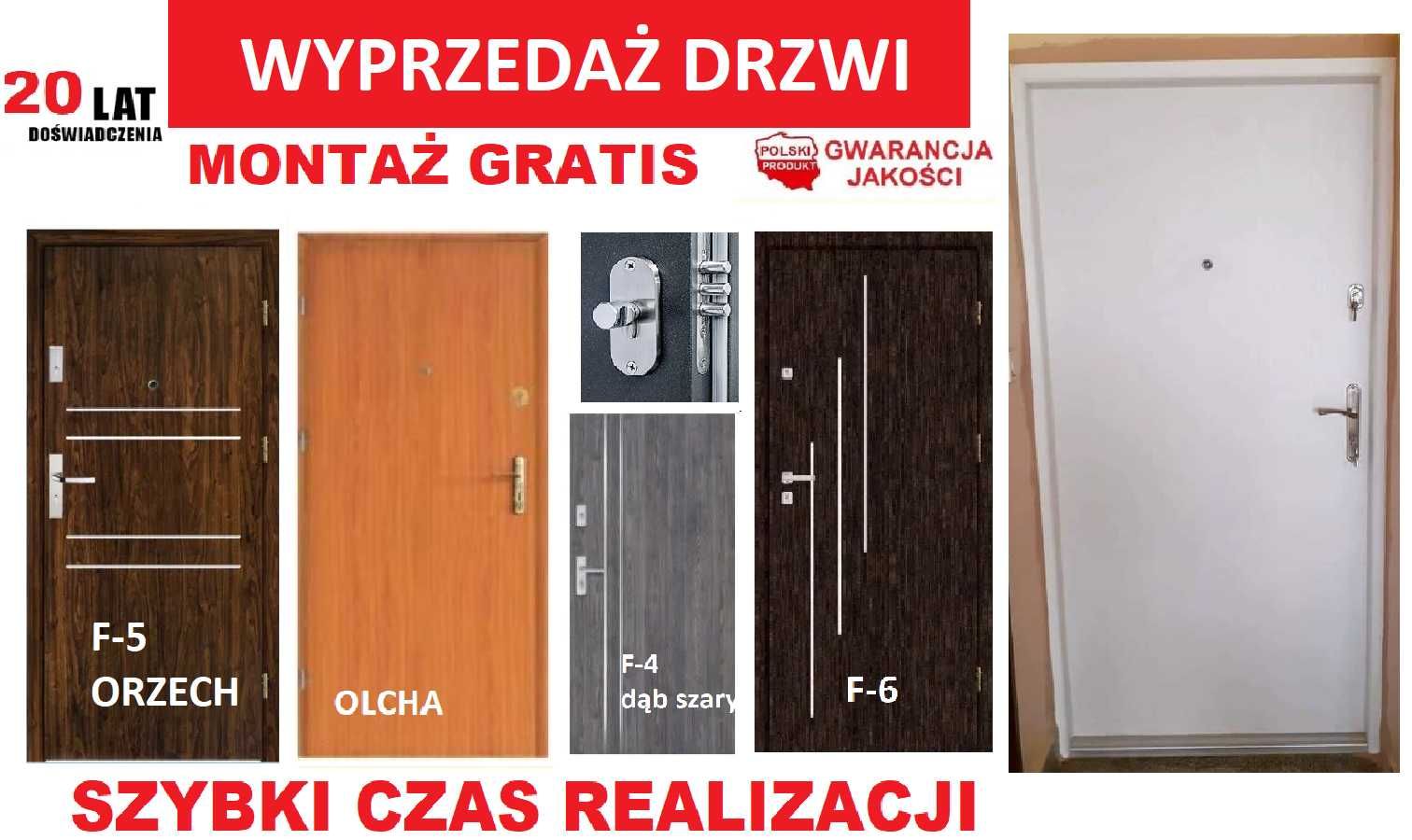 DRZWI do mieszkania zewnętrzne-wewnątrzklatkowe z montażem -wejściowe