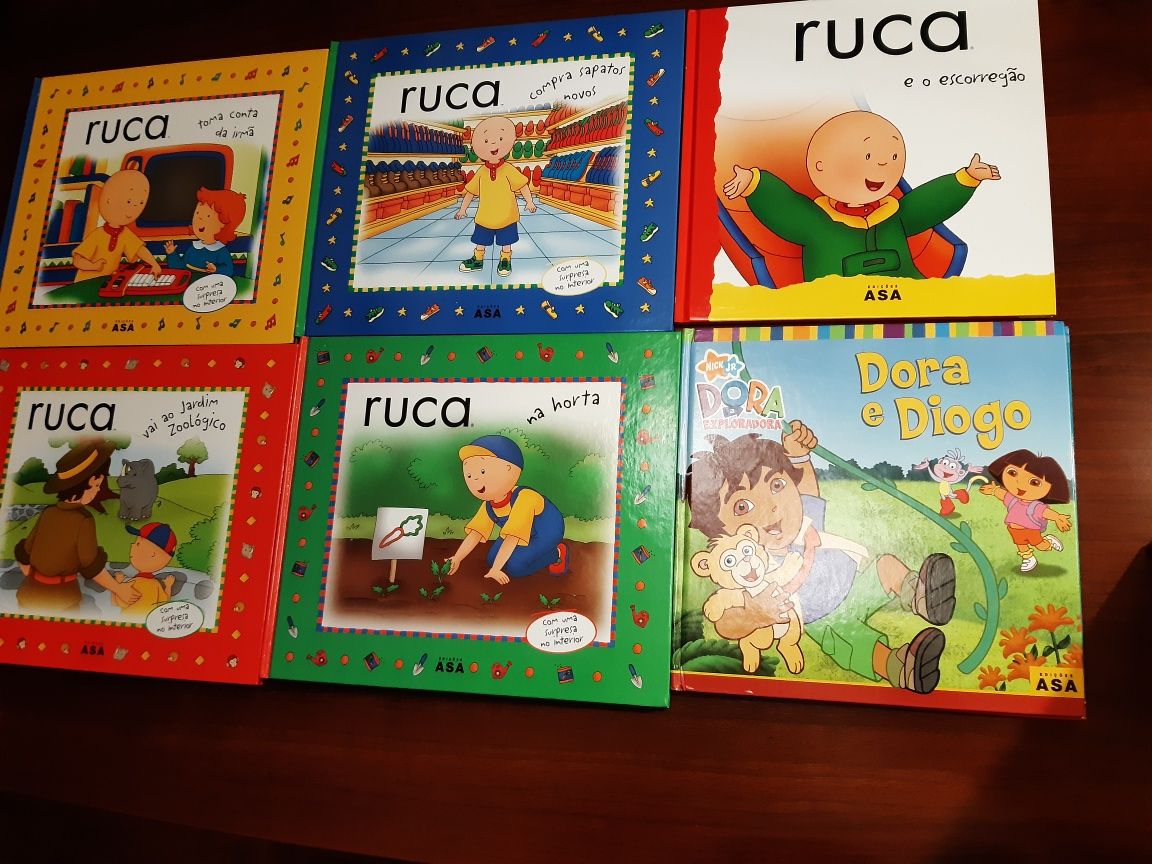 Livros Ruca, Dora, Docinho Morango e outros.