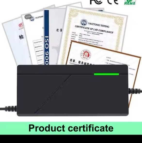 Zasilacz Ładowarka DC 5,5x2,1mm 54,6v 5A 3A 2A 48v 13s rower hulajnoga