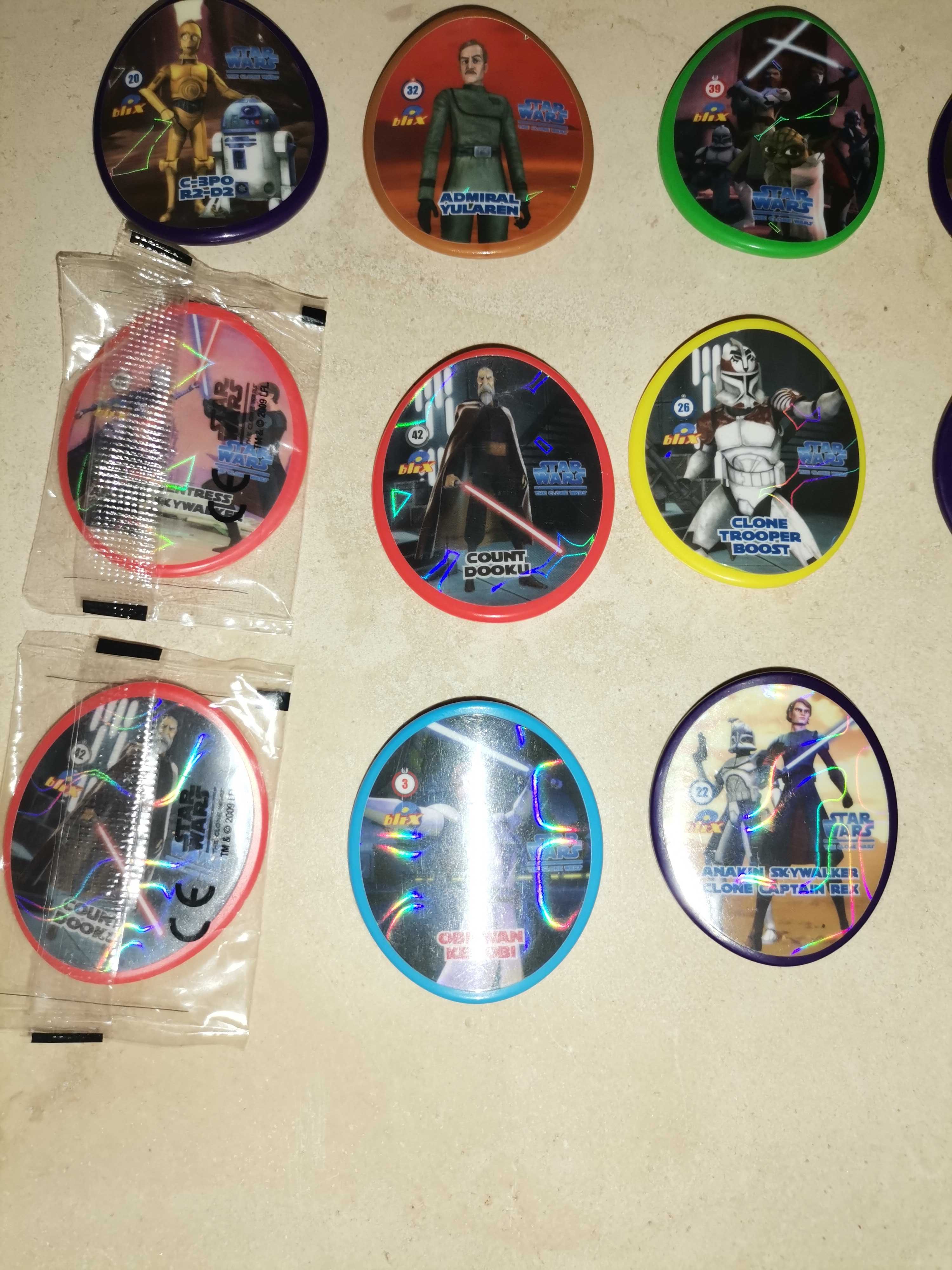Star Wars Clone Wars - Lote de 11 Tazos Matutano Blix 2009