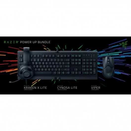 Razer: Teclado Cynosa Lite + Auscultadores Kraken X Lite + Rato Viper