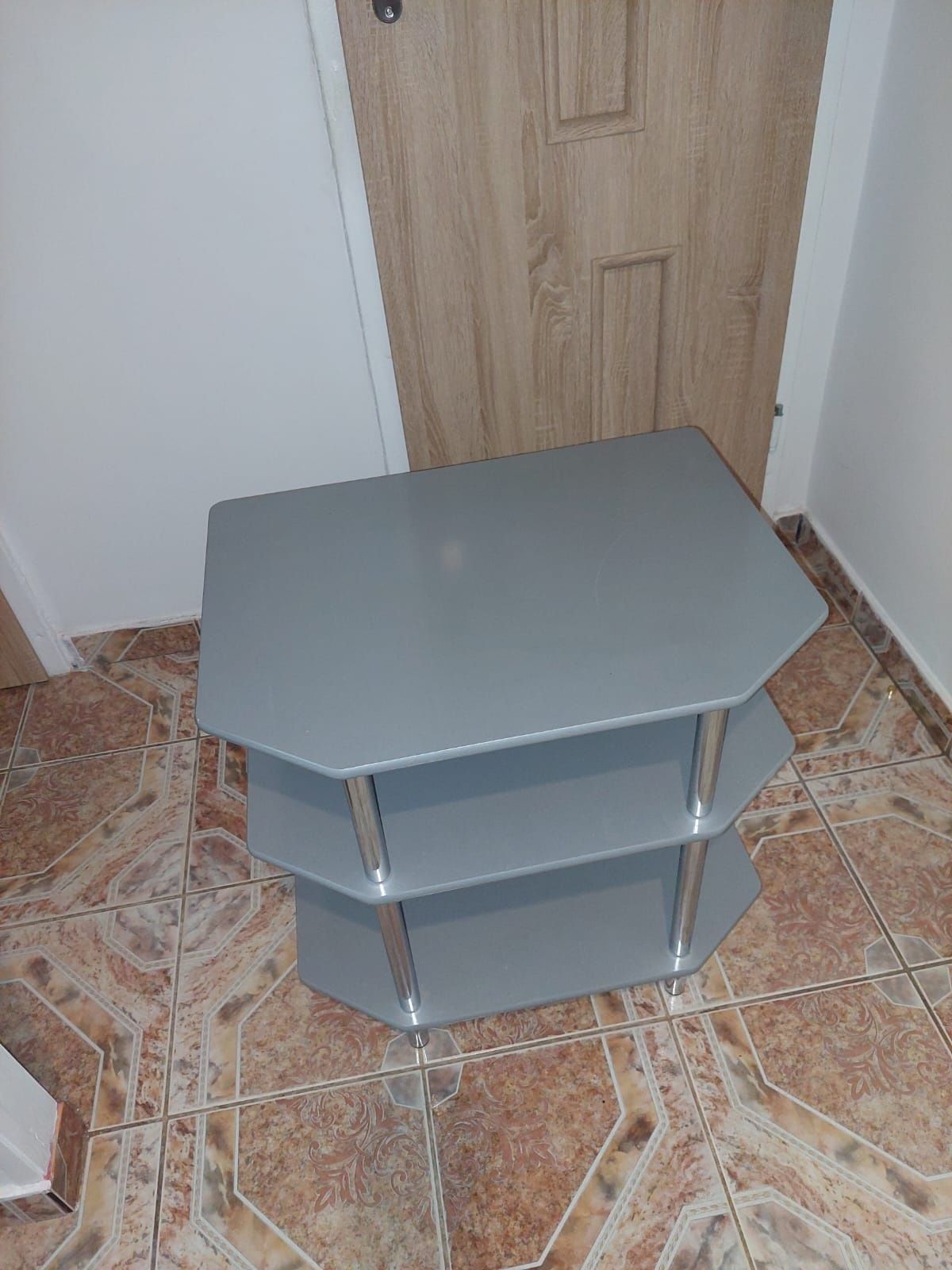 Szafka srebrna pod telewizor