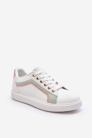 Klasyczne Buty Sportowe Damskie Biało-Różowe Amaranti 39