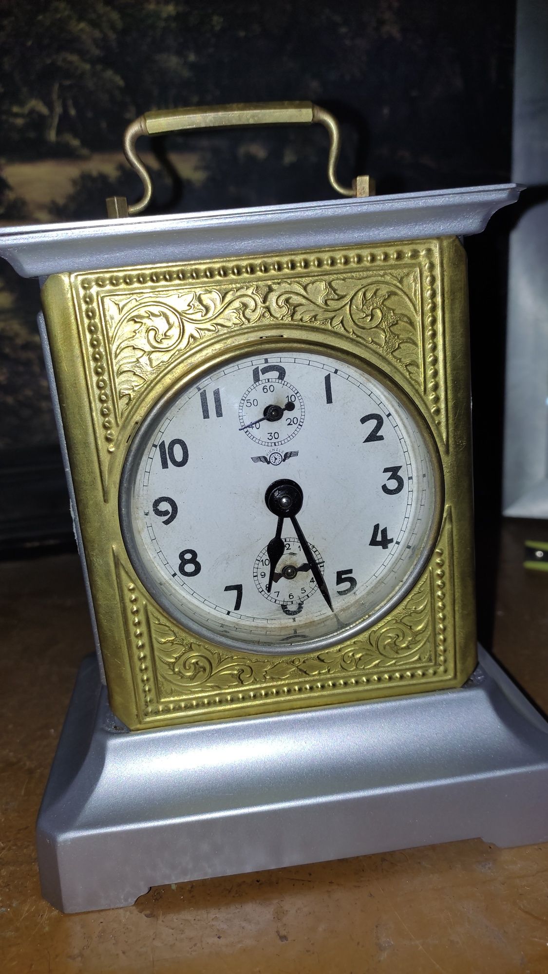 Stary zegar podróżny ,Kareciak