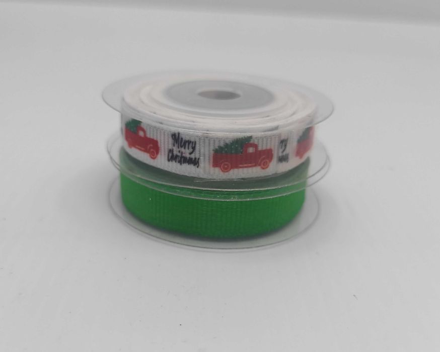 Zestaw dwóch tasiemek z motywem świątecznym