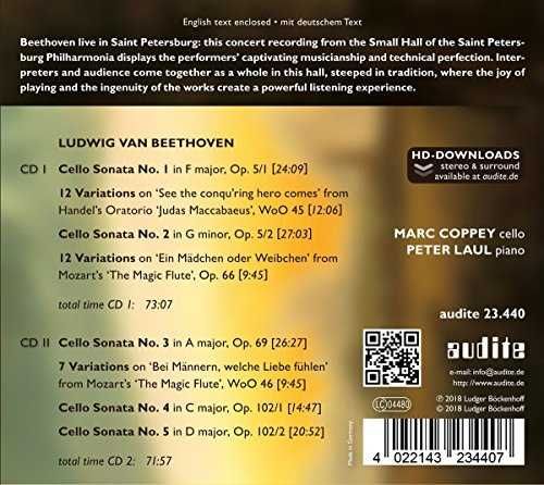 Complete Works For Cello And Piano - AUDITE -  2 X CD