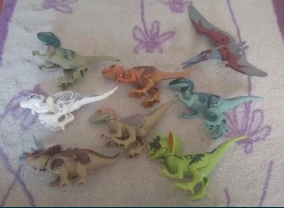 Klocki figurki dinozaury jurassic park / jurassic world 8 sztuk