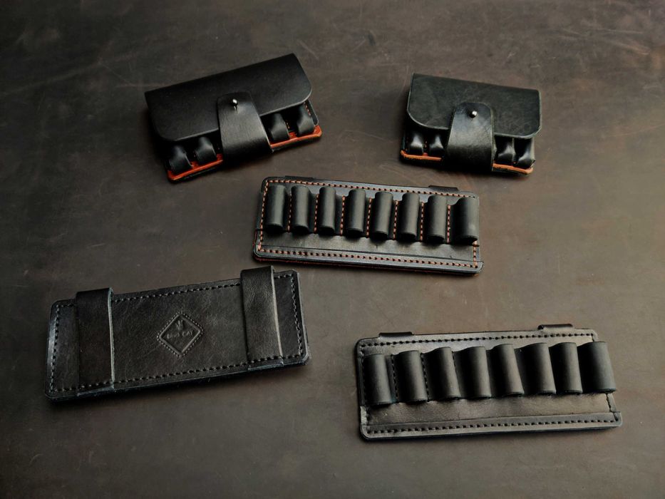 Шкіряний патронташ на 8 / 6 набоїв, патронташ для 12, 16 та 20 калібру