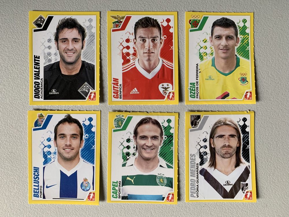 6 Cromos Futebol 2011/2012 [números na descrição]