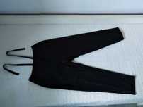 Calças Riscas Preto e Branco Mango Casual M