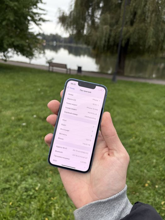 Iphone 13 mini neverlock 128gb blue Айфон 13 міні на 128гб синій