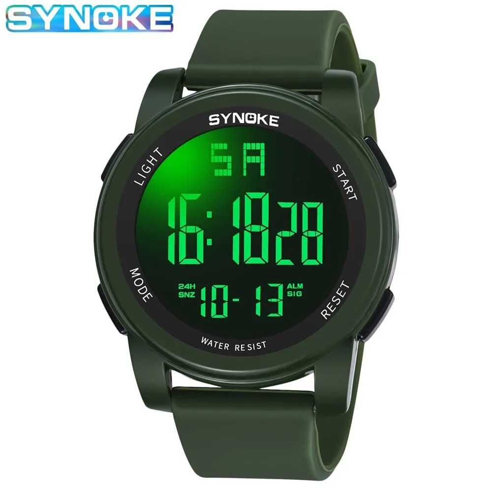 Zegarek elektorniczny militarny sportowy duży zielony army green