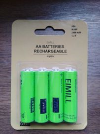 Baterie akumulatorowe HR-6, 2400-mAh, 1,2V.