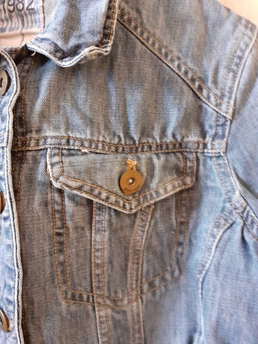 42 XL Next kurtka dżinsowa jeansowa katana krótka crop unikat retro