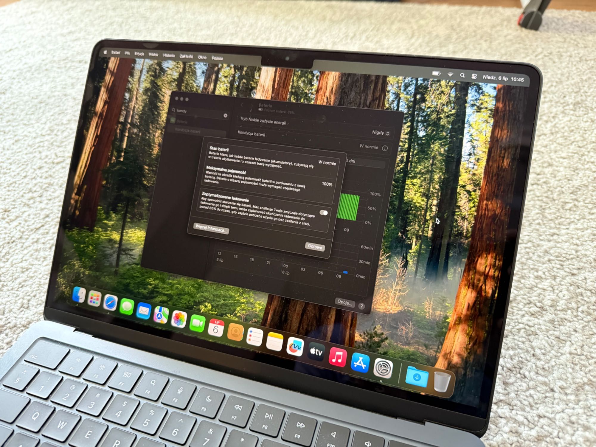 Apple MacBook Air 13 M2/8GB/256GB SSD/INT/macOS Północ - stan idealny