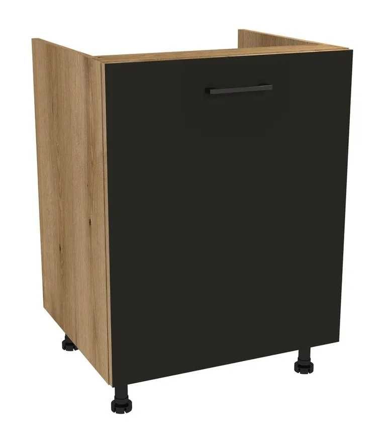 Zestaw mebli kuchennych presto 240x180 cm płyta laminowana czarna