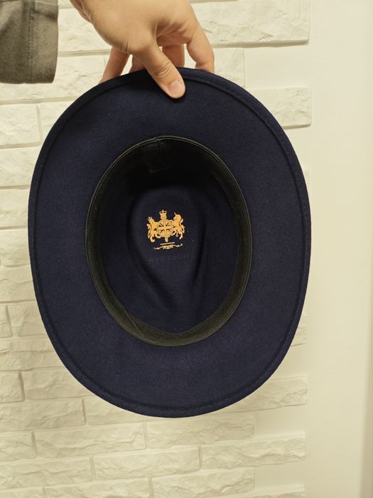 Stetson fedora р M синій капелюх фетровий шерстяний шляпа синяя федора