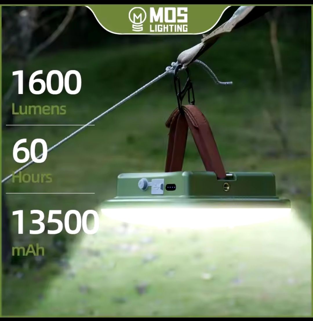 Світильник LED акумуляторний MOS-ly01 80W Powerbank 15600 Mah USB 80W