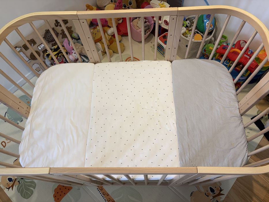 Łóżeczko Waldin 7w1 Drewniane Niemowlęce