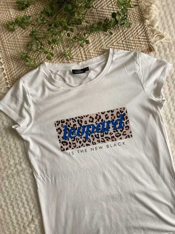 Biała koszulka / t-shirt napisem  S  Kappahl