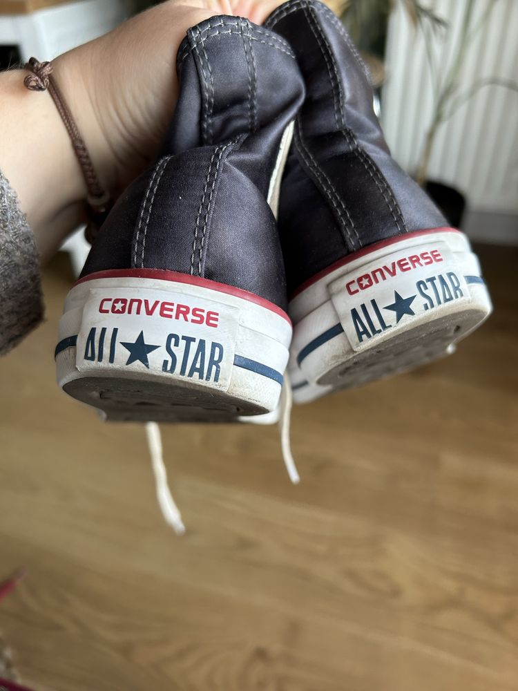 Czarne trampki converse za kostke, dlugie. R.36,5