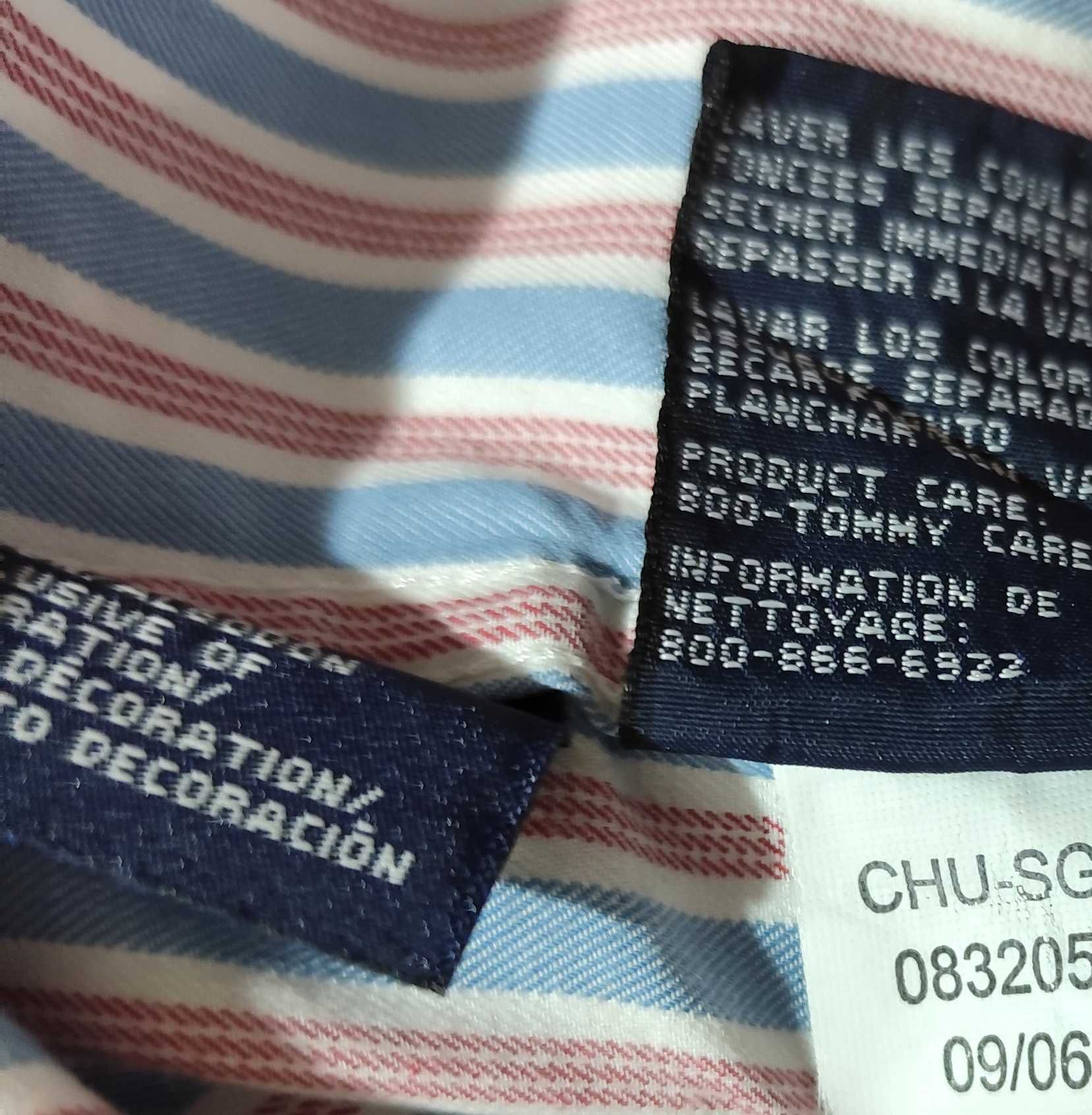 Męska Koszula W Paski Bawełniana Tommy Hilfiger |R. M
