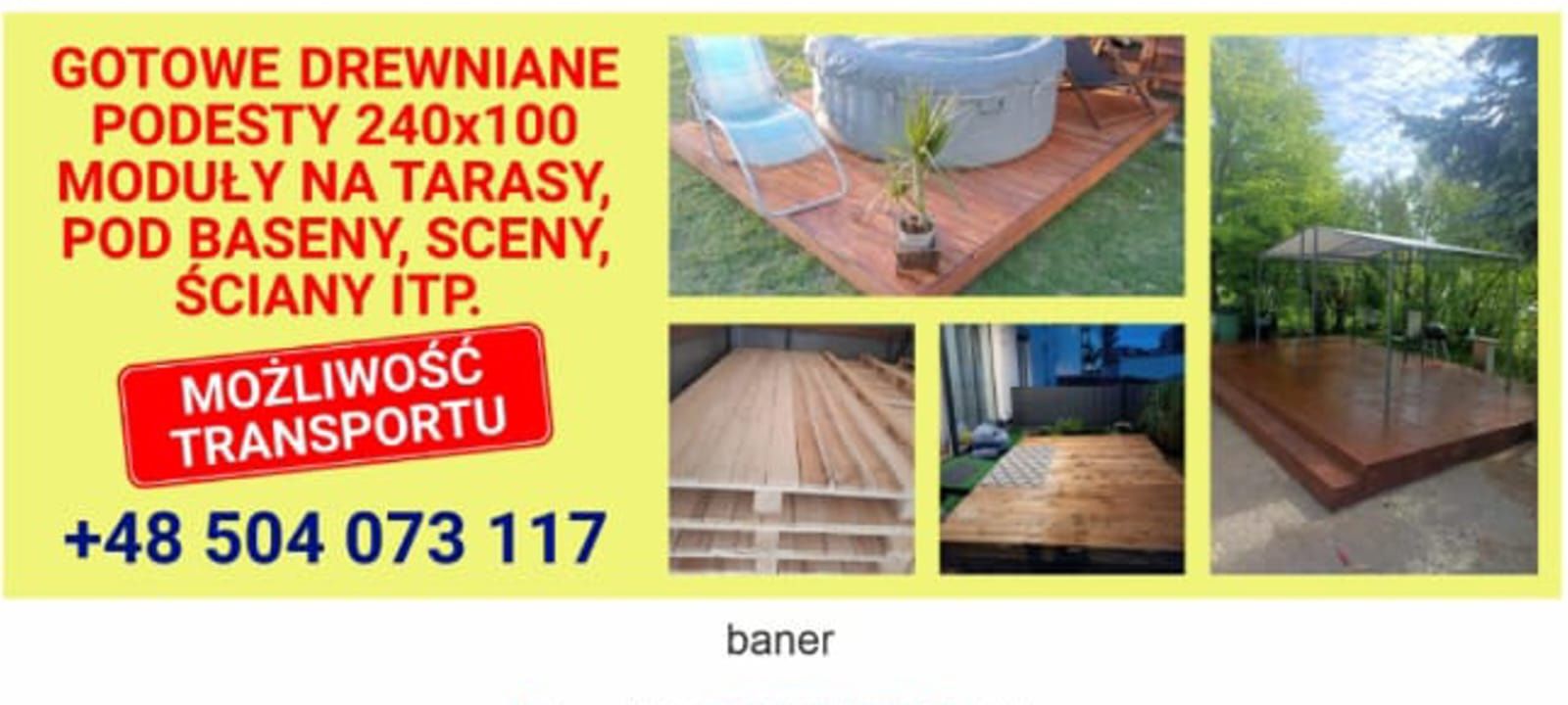 Sprzedam blaty 240x100 Na tarasy