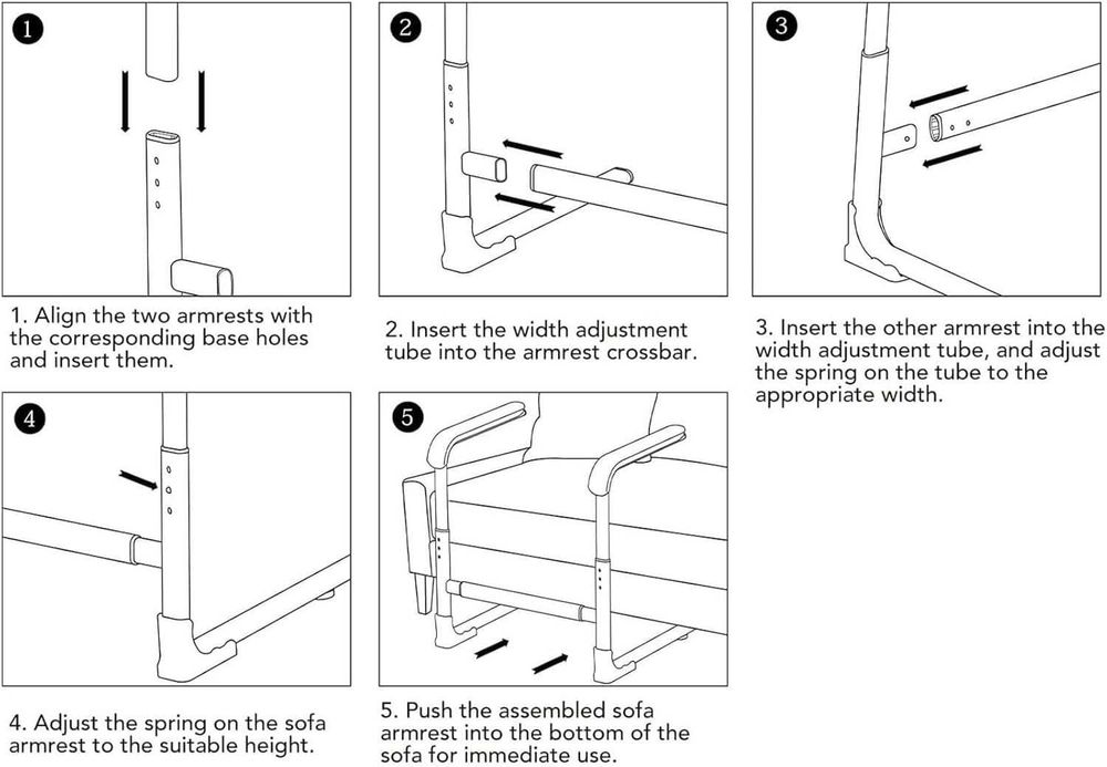 Krzesło kanapowe poręcz dla seniora wspornik wstawania.