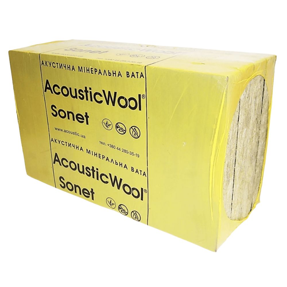 AcousticWool Sonet акустична мінеральна вата 1000х600х50мм