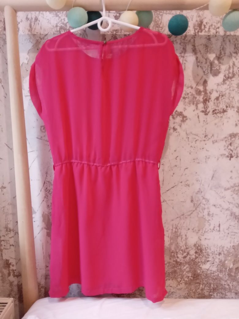Sukienka Ravel, z kieszeniami, różowa, magenta