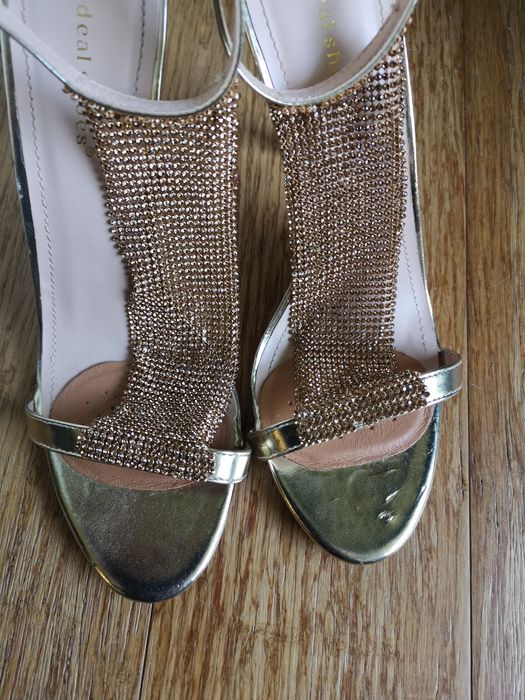 Sandały ideał shoes sandałki sexi damskie cyrkonie komunia wesele pase