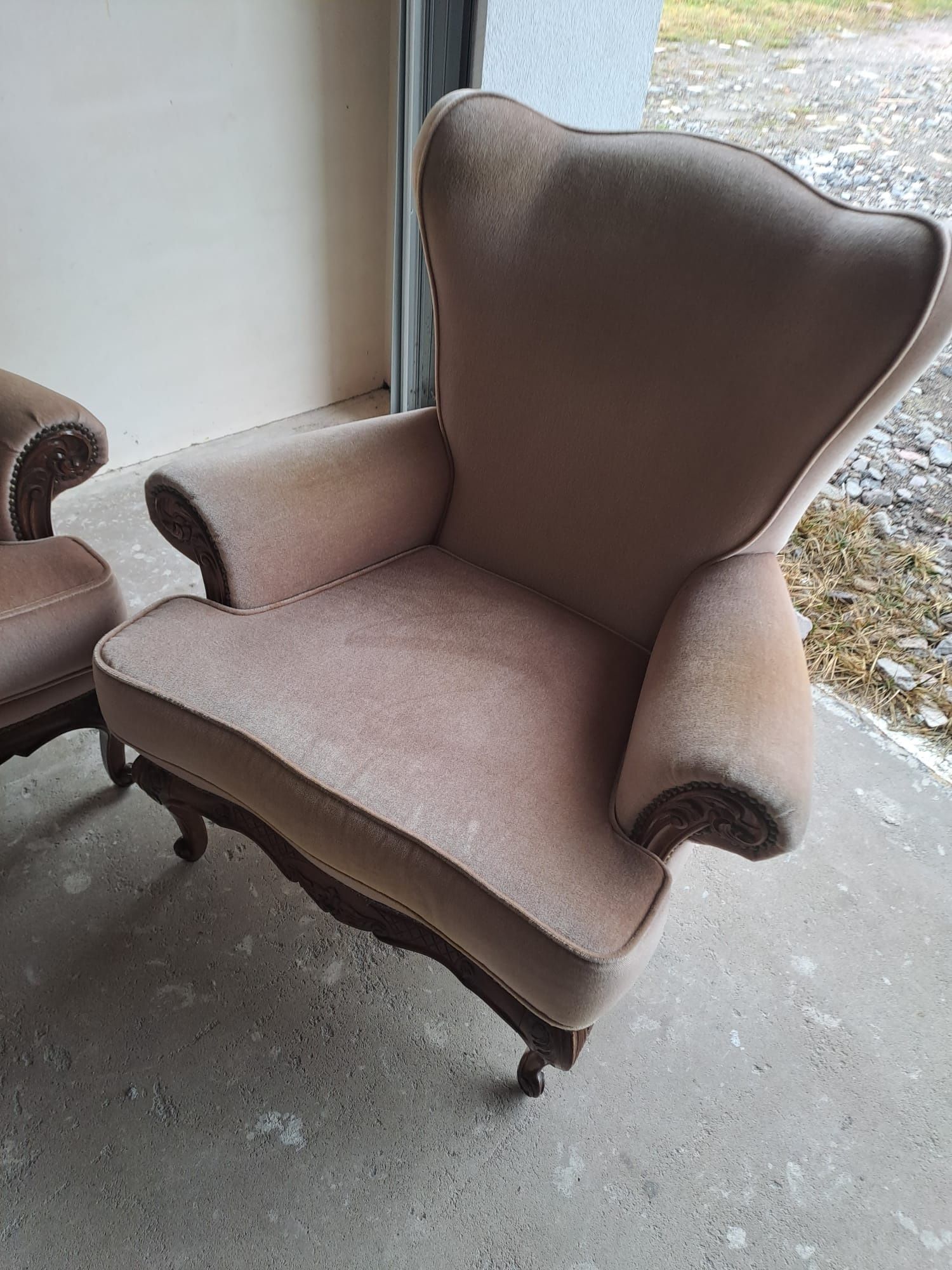 Sofa w stylu ludwikowskim fotele komplet wypoczynkowy