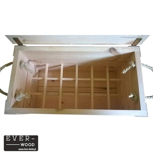 Skrzynka na piwo 18 butelek zamykana - przegródki