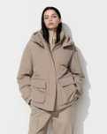 Куртка Uniqlo 469899 гибрид пуховик, XS-S, куртка С беж унікло