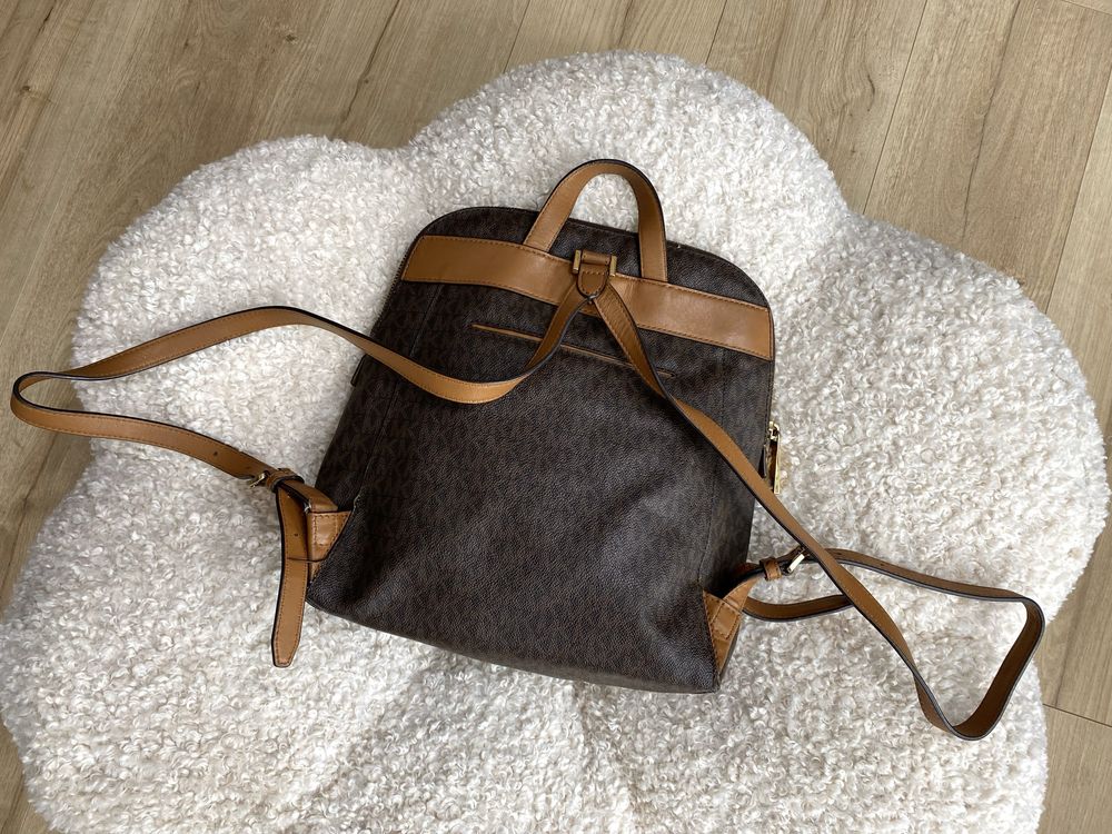Michael Kors oryginalny brązowy logowany plecak w idealnym stanie !