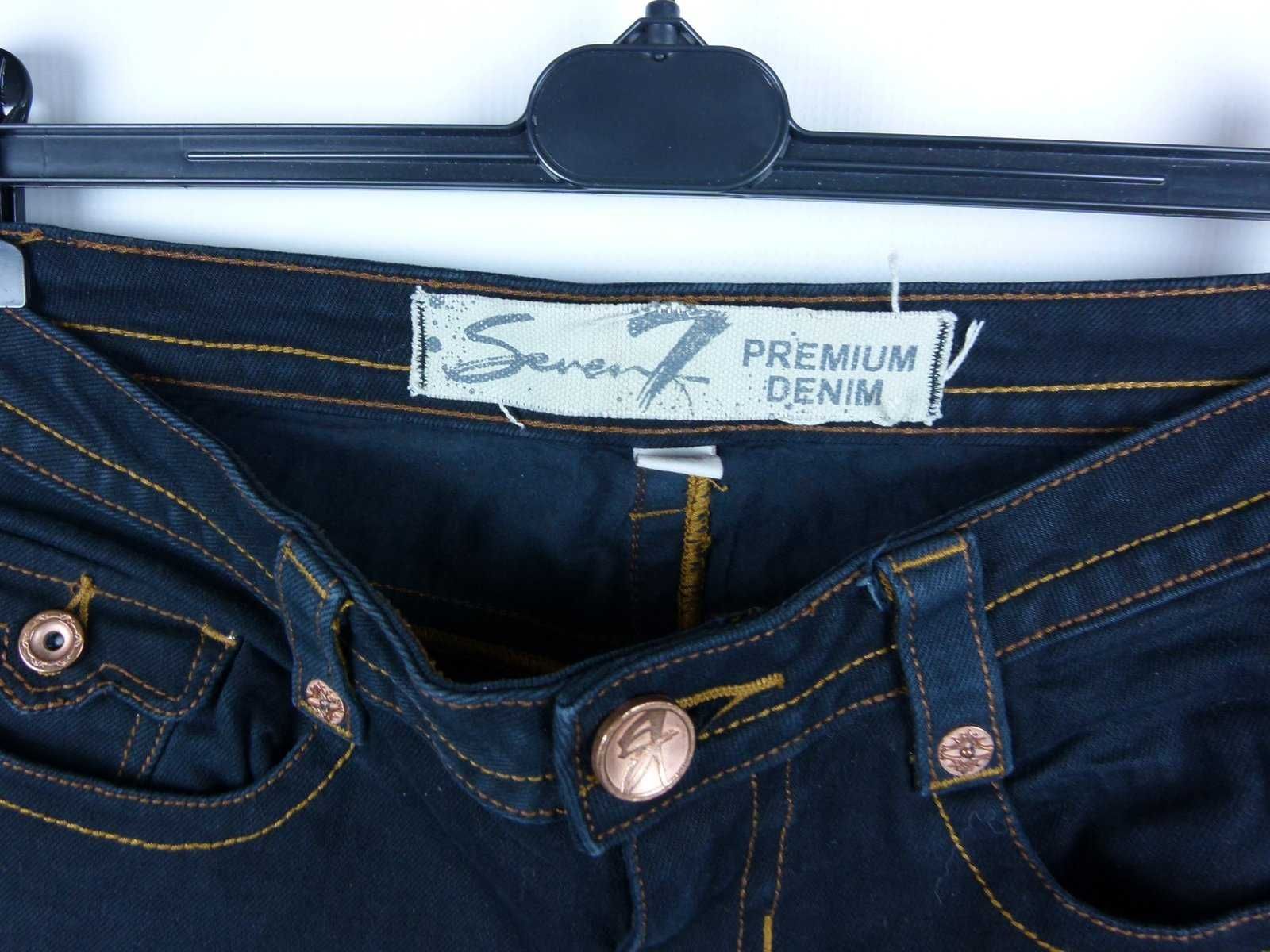 SEVEN 7 spodnie jeans szerokie doły nogawek / 24 pas 80 cm