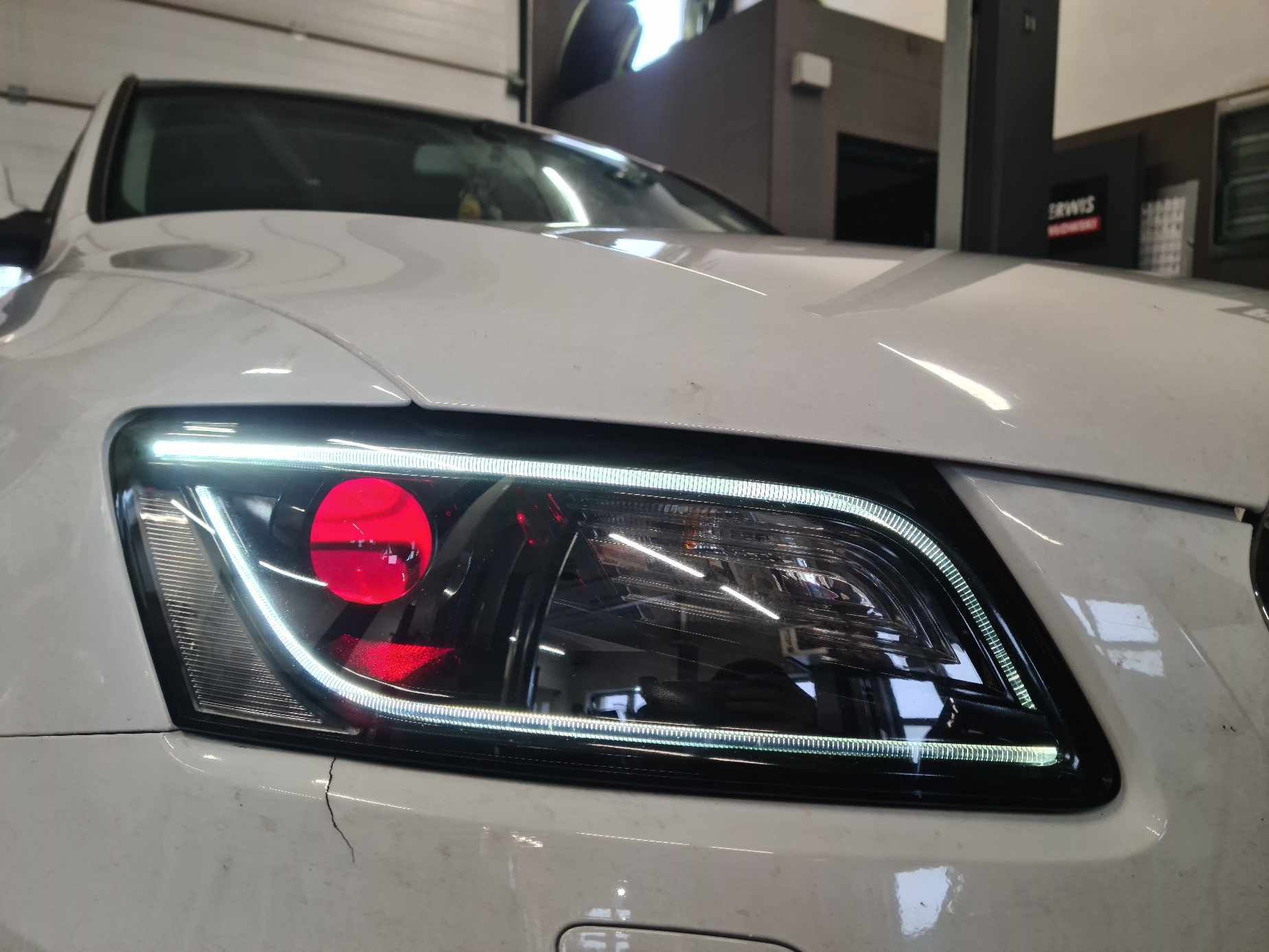 Światłowód lampy przedniej LED dzienne DRL Audi Q5 8R 13-16