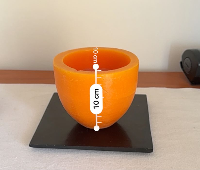 4 velas laranja e vermelho