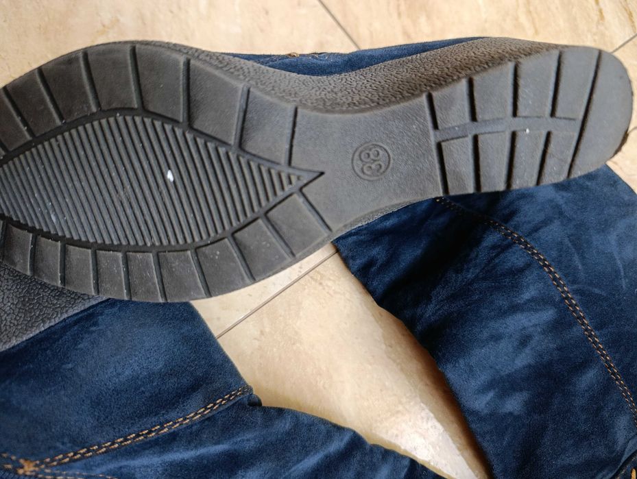 Kozaki damskie granatowe r 37